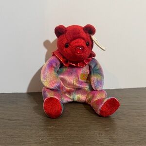 TY Beanie Baby JULY the Birthday Bear (7.5 inch)